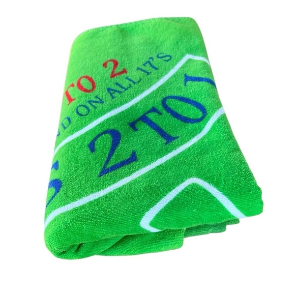 Jay Franco & Sons Blackjack Table Beach Towel Multicolor Cotton 30x59 Y2K HTF - Picture 10 of 16